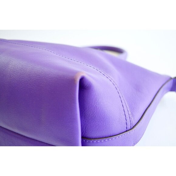 Coach 21132 Molly Purple Ultraviolet Leather Handbag NO CROSSBODY STRAP - Picture 11 of 14